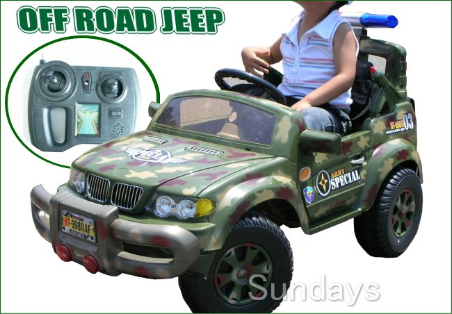子供操縦乗用♪乗用迷彩JEEP