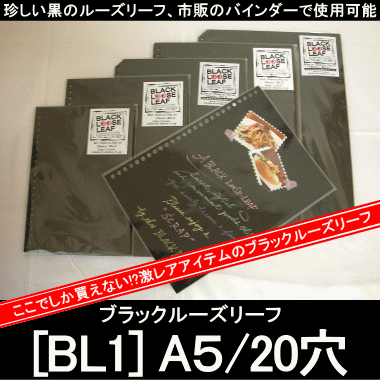 ブラックルーズリーフ A5/20穴