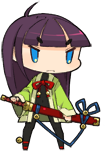 紫髪サムライ♀