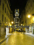 夜のサンタ・ジュスタのリフト （Elevador de Santa Justa）