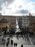 スペイン階段（Spanish Steps）の上からのローマの景色