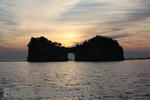 「円月島」の夕陽