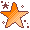 デコメ素材_星オレンジ