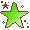 デコメ素材_星黄緑