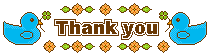 デコメ素材_Thank you(鳥・水色)