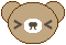 デコメ素材_クマショック(茶色(薄))