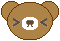 デコメ素材_クマショック(茶色(濃))