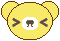 デコメ素材_クマショック(黄色)