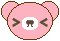 デコメ素材_クマショック(ピンク)
