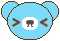 デコメ素材_クマショック(水色)