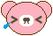 デコメ素材_クマ泣き(ピンク)