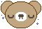 デコメ素材_クマ眠い(茶色(薄))