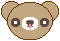 デコメ素材_クマびっくり(茶色(薄))