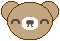 デコメ素材_クマにこにこ(茶色(薄))
