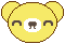 デコメ素材_クマにこにこ(黄色)