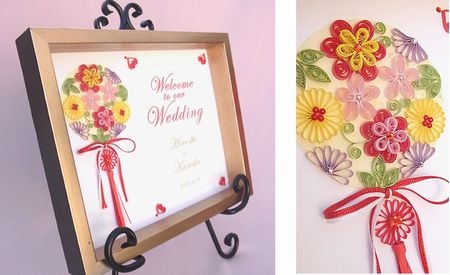 ペーパークイリングの和モダンなウェルカムボード3＾＾｜和モダンな