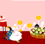 花壇からこんにちわ