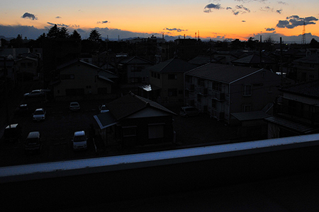 停電の夕暮れどき@熊谷