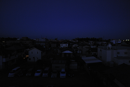 停電の夕暮れどき@熊谷