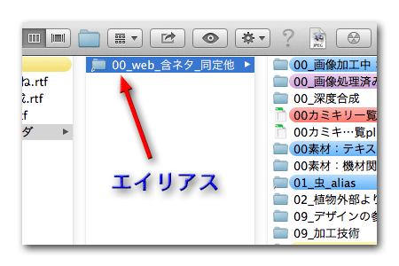Macのエイリアスが重ぉ い 対策 備忘 自堕落におれば涼しき二階かな