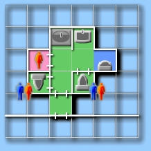 丸正北新宿店 バックヤードトイレ見取り図