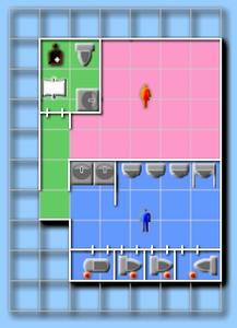 日本橋三越本店　本館2階北西トイレ見取り図