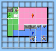 日本橋三越新館　9階トイレ見取り図