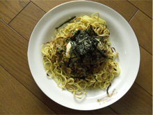 納豆焼きそばの完成