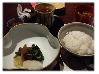 漬け物とご飯