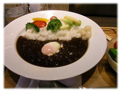 温野菜+温泉タマゴカレー