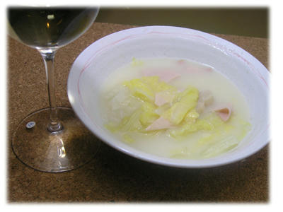 ハムと白菜のクリーム煮