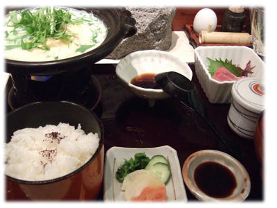 湯葉豆腐と農家の煮物定食