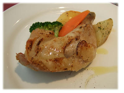 若もも肉のコンフィ