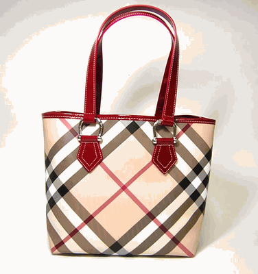 BURBERRY バーバリー バッグ ショルダートート赤