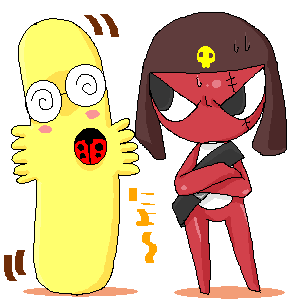 黄色く染まったにょろ