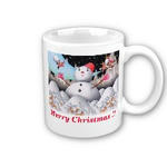Christmas picture - Hello Mr. snowman