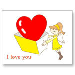 Illustration of St. Valentine's Day 「Present」 