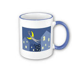 Cartoon Animal picture - Crescent cat