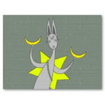Cartoon Animal picture - Crescent cat