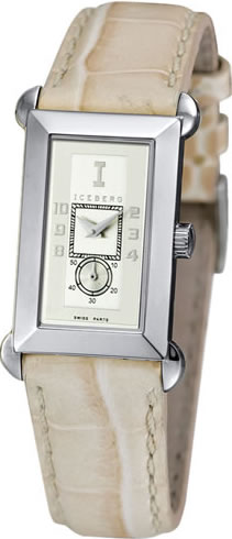 腕時計 ICEBERG アイスバーグ 504-33 レディースウォッチ (アイボリー文字盤xアイボリーレザーベルト)