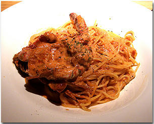 ワタリガニのパスタ