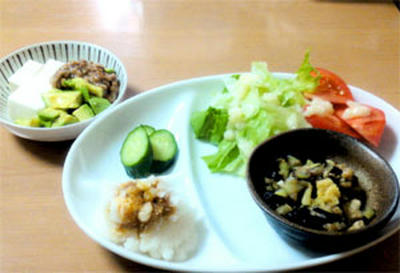 豆腐アボガド納豆塩麹和え