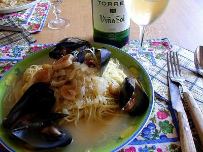 fideo de mejillones