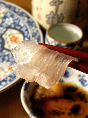 真子鲽薄造刺身片