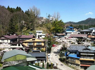 泽渡温泉街全景