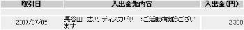 ディスカバリーからの入金画面