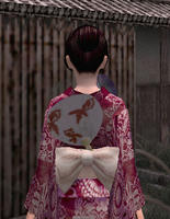 涼団扇飾り・赤（女）