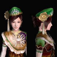 三角木綿帽（女：緑）