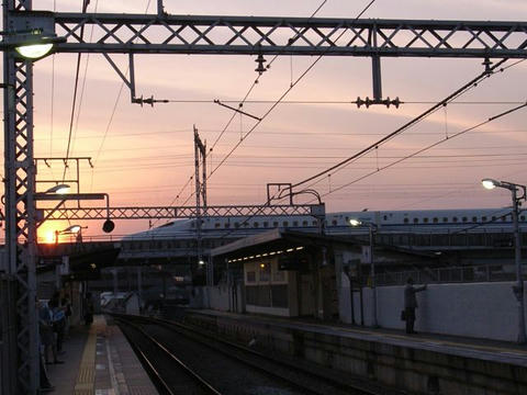 夕焼け空に