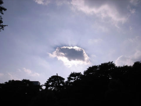 雲の中から